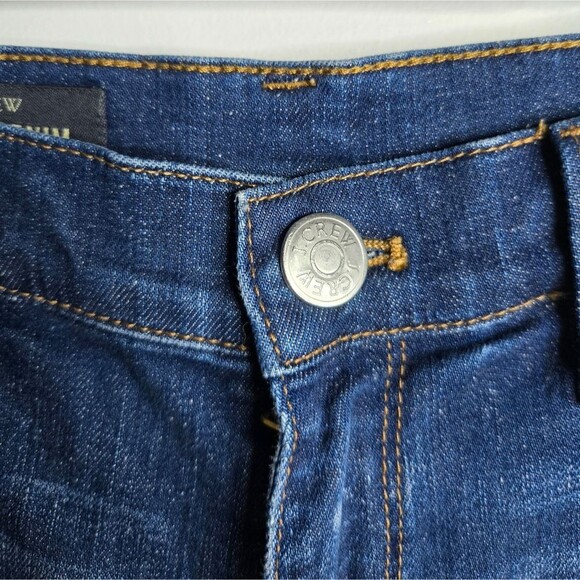J. Crew Women's Midrise Indigo Denim Jean Shorts Frayed Hem Dark Wash Size 26 - Picture 6 of 7